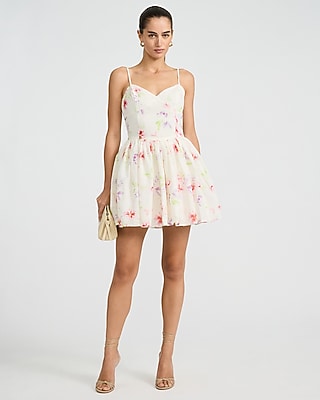 Floral V-Neck Smocked Back Mini Dress with Pockets - image 3