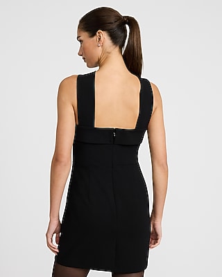 Embellished Bowtie Halter Cutout Mini Dress