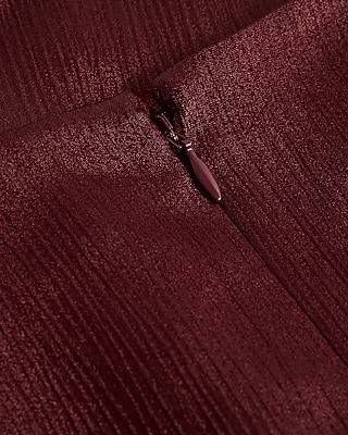 Metallic V-Neck Long Sleeve Wrap Mini Dress