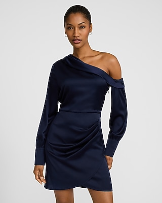 white christmas dresses Fitted Satin Long Sleeves Open Back Champagne Evening Gown AC381 12 / Champagne (Wheat)
