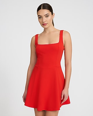 Square Neck Sleeveless Bow Mini Dress - image 2
