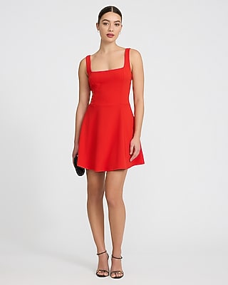Square Neck Sleeveless Bow Mini Dress - image 3
