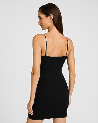 Crepe Scoop Neck Sleeveless Mini Dress