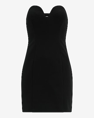 Strapless Sweetheart V-Bar Mini Dress