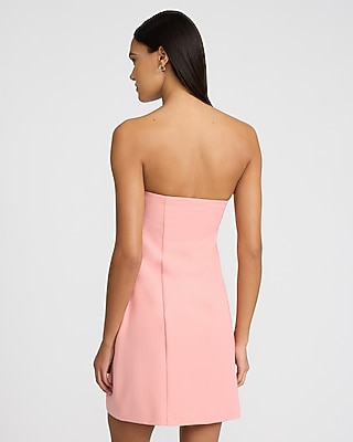 Strapless Sweetheart V-Bar Mini Dress