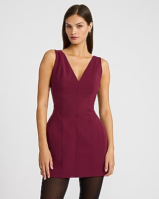 Maude Crepe Structured Mini Dress