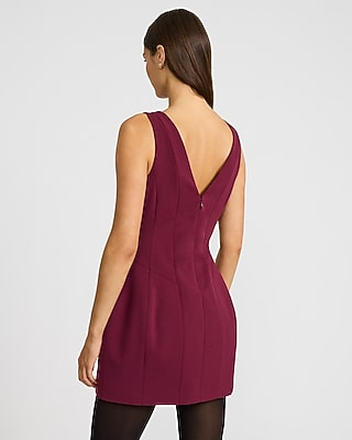 Maude Crepe Structured Mini Dress