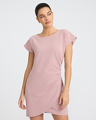 knee length dresses for ladies Light Pink Short Dress main image 1