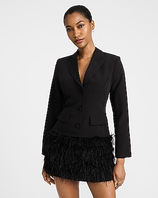 mock neck long sleeve pleated waist tiered ruffle mini dress Express Cocktail & Party Mock Neck Long Sleeve Pleated Waist Tiered Ruffle  Mini Dress Women's