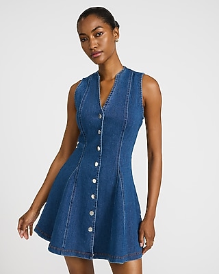 denim long sleeve maxi dress Shoals Denim Maxi Shirt Dress -