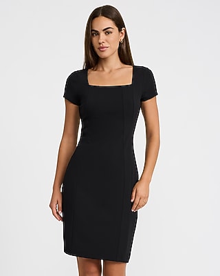 black professional dresses Women's Work Collar