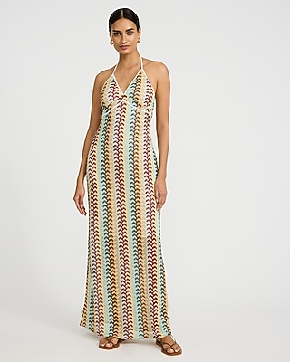 slim fit dress slacks Sand Overseas Halter Maxi Dress main image 1