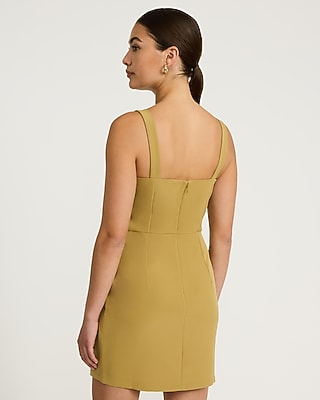 Sweetheart Sleeveless Twist Bow Mini Sheath Dress