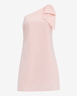 One Shoulder Bow Mini Sheath Dress - image 5