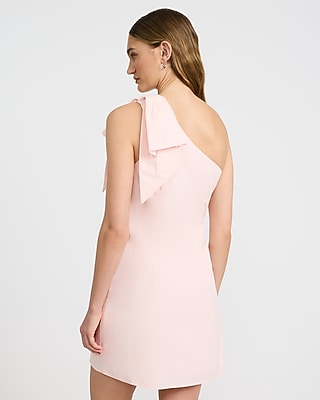 One Shoulder Bow Mini Sheath Dress - image 3