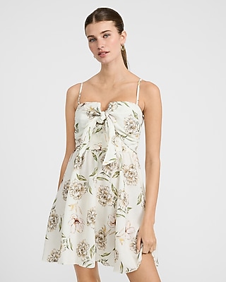 urvashi rautela golden dress FLORAL PRINT SATIN MINI DRESS WITH LACE TRIM-mini dresses-floral dresses-black-lace-regular  size-hidden zipper-sexy-latest-new in dresses-party dress-prom dresses-homecoming  dress-graduation dress-formal wear-clothing-dresses for women 2023-dress main image 0