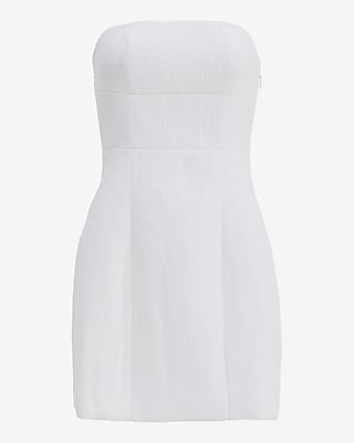 Boucle Strapless Structured Mini Dress - thumbnail 5