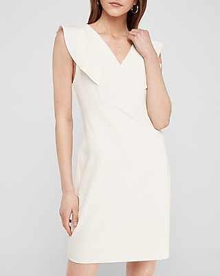 white sheath dress