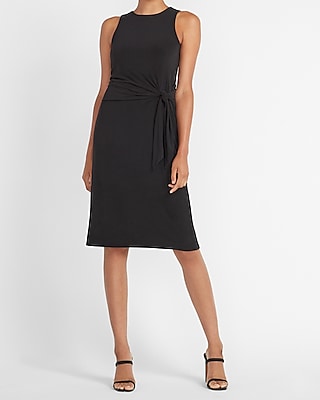 sleeveless midi sheath dress