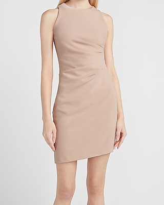 peach sheath dress