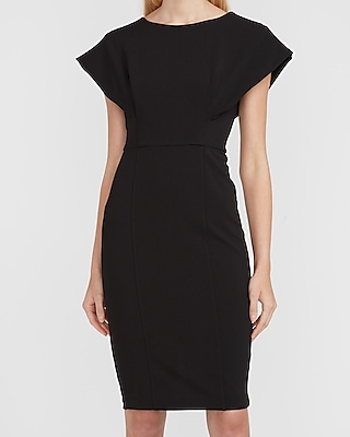 v neck sheath dress with sleeves