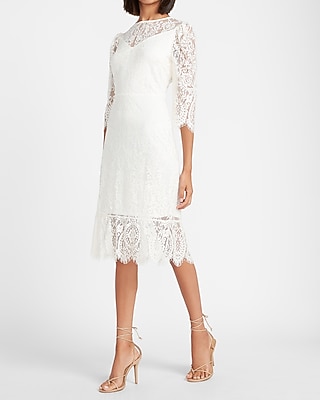 lace ruffle dress