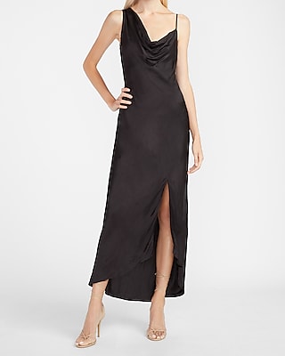 express satin strappy sheath dress