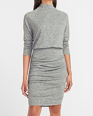 gray sheath dress with sleeves