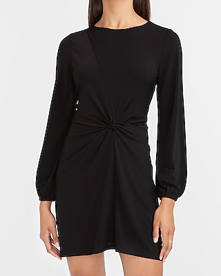 black long sleeve sheath dress