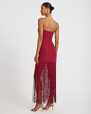 express red dress NWT Women's Pleated Belted Off The Shoulder Trapeze Size XS Invisible zip closure Mesh Halter Low Back Ruched