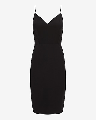 V-Neck Midi Sheath Dress