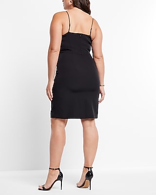 V-Neck Midi Sheath Dress