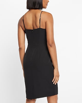 V-Neck Midi Sheath Dress