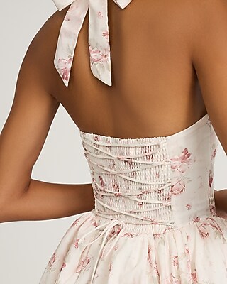 princess polly baby blue dress Backless Vest Dress with Bubble Hem & Ruffled Panels - Chic Mini Skirt Dress main image 0