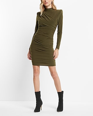 green emerald velvet dress Maude Modal Asymmetric Ruched Maxi Dress in Sage Green