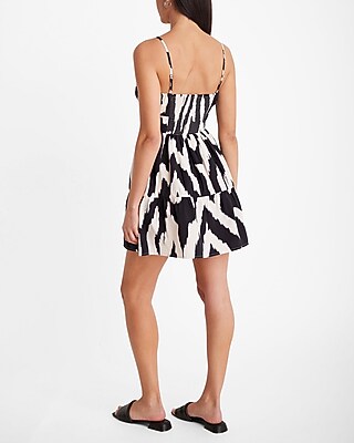 knee length dresses for ladies Plus Striped Poplin Tiered Baby Doll Mini Dress main image 0