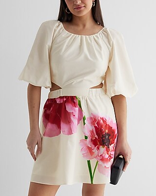 ワンピース Herlipto French Bouquet Puff Sleeve Dres herlipto French Bouquet Puff SleeveDress