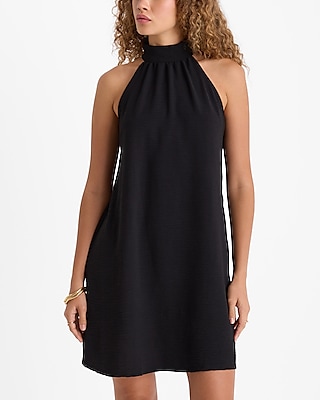 Halter Neck Sleeveless Mini Shift Dress