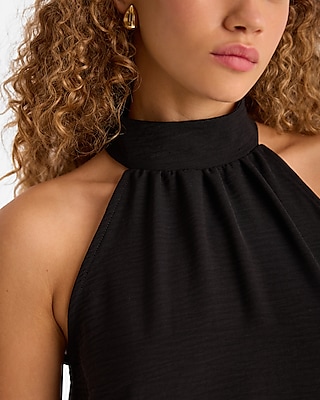 Halter Neck Sleeveless Mini Shift Dress