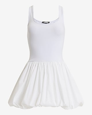 Scoop Neck Sleeveless Mini Bubble Dress