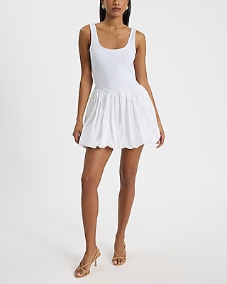 Scoop Neck Sleeveless Mini Bubble Dress