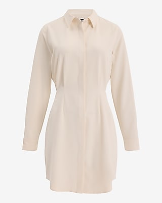 Long Sleeve Mini Portofino Shirt Dress