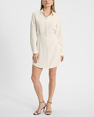 Long Sleeve Mini Portofino Shirt Dress