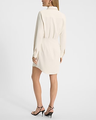 Long Sleeve Mini Portofino Shirt Dress