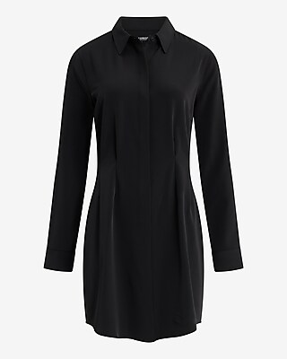 Long Sleeve Mini Portofino Shirt Dress