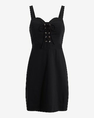 Sleeveless Tie Corset Mini Dress