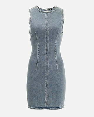 Denim Sleeveless Hyper Sculpt Mini Dress