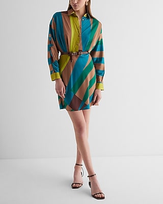 LONG SLV CLASSIC PORTOFINO SHIRT DRESS - PRINT - 9418569:PRINT-MULTI:XL