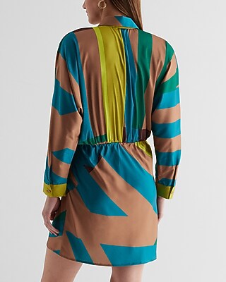 LONG SLV CLASSIC PORTOFINO SHIRT DRESS - PRINT - 9418569:PRINT-MULTI:XL