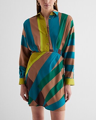 LONG SLV CLASSIC PORTOFINO SHIRT DRESS - PRINT - 9418569:PRINT-MULTI:XL